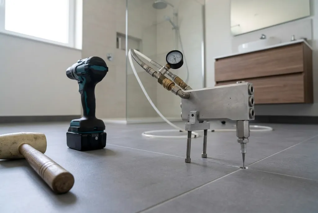 Kitbedrijf Almere – injecting hollow tiles