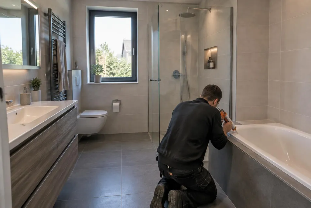 Kitbedrijf Almere – replacing bathroom sealant at the shower