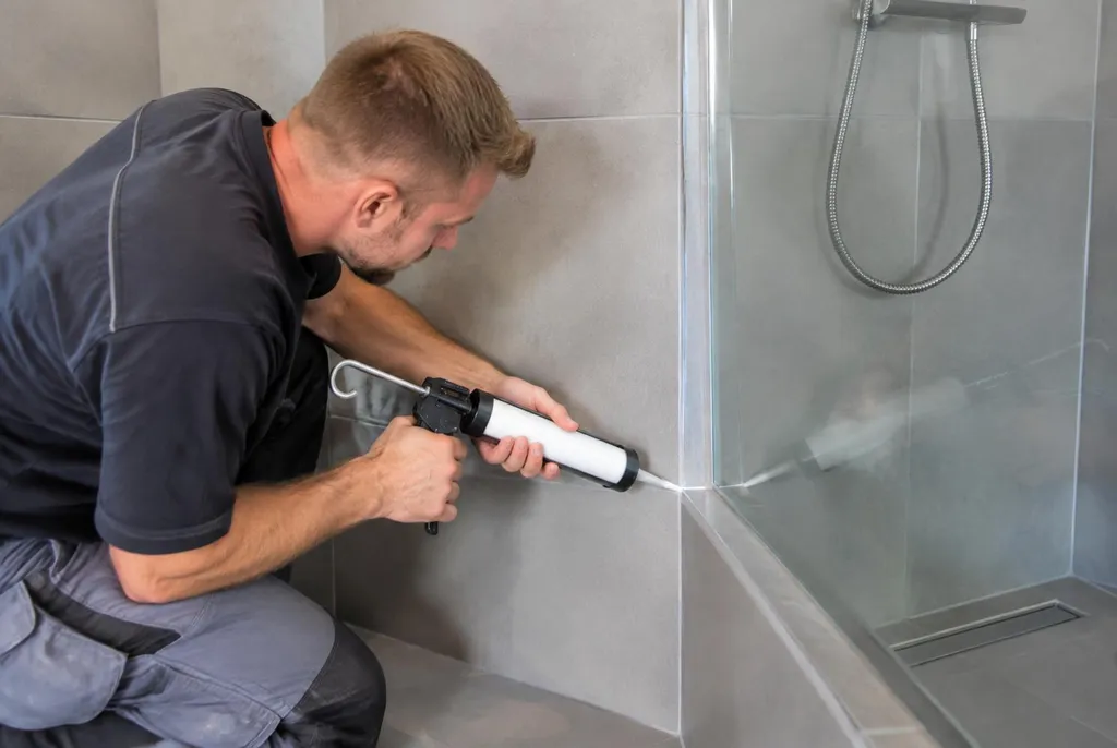 Kitbedrijf Almere – sealant and grout at a walk-in shower